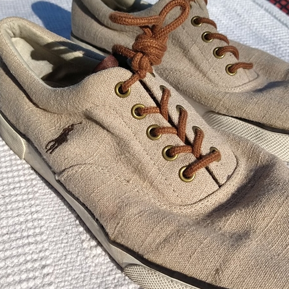 Polo by Ralph Lauren Shoes | Original Polo Linen Boots Shoes | Color: Cream/Tan | Size: 13 | Mdc0111's Closet